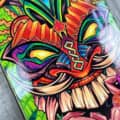 Tiki Totem skateboard illustrati