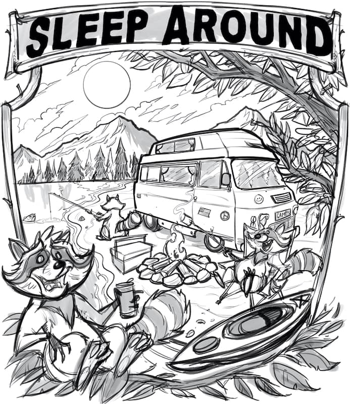 Camping Animals Designs