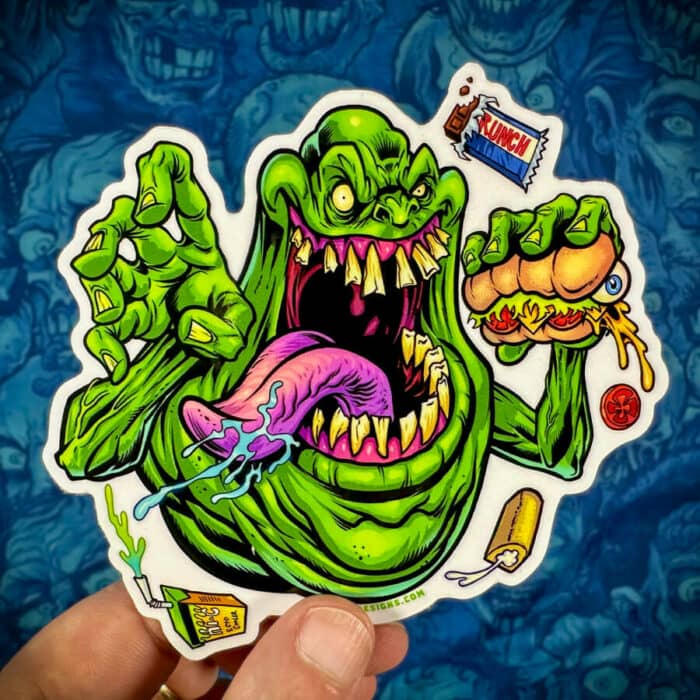 Ghostbusters Slimer Tribute Vinyl Sticker - Image 2