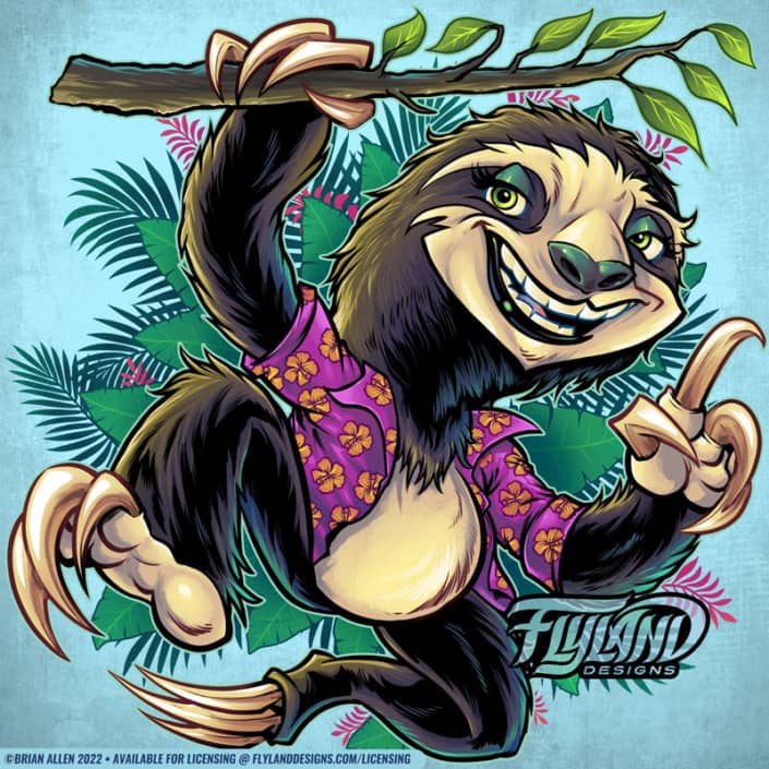 Chill Sloth Artwork by freelance