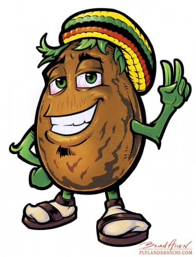 Marijuana seed mascot character