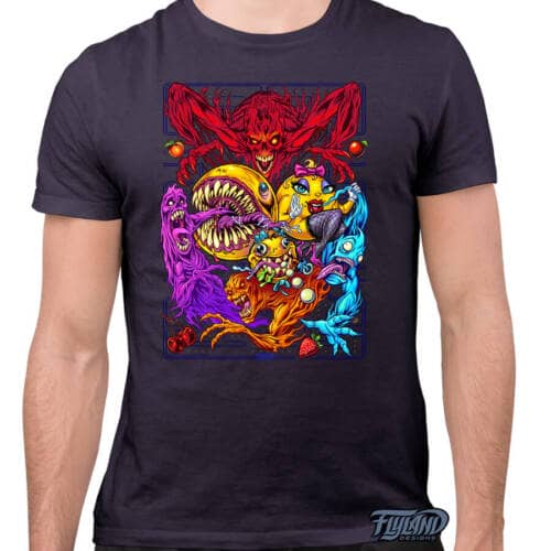 Drawing of the South Park characters in a darker style drawn by Brian Allen including Stan, Cartman, Kenny, Kyle, Chef, Satan, Terrance and Phillip, Randy, Mr. Garrison, Mr. Mackey, and more