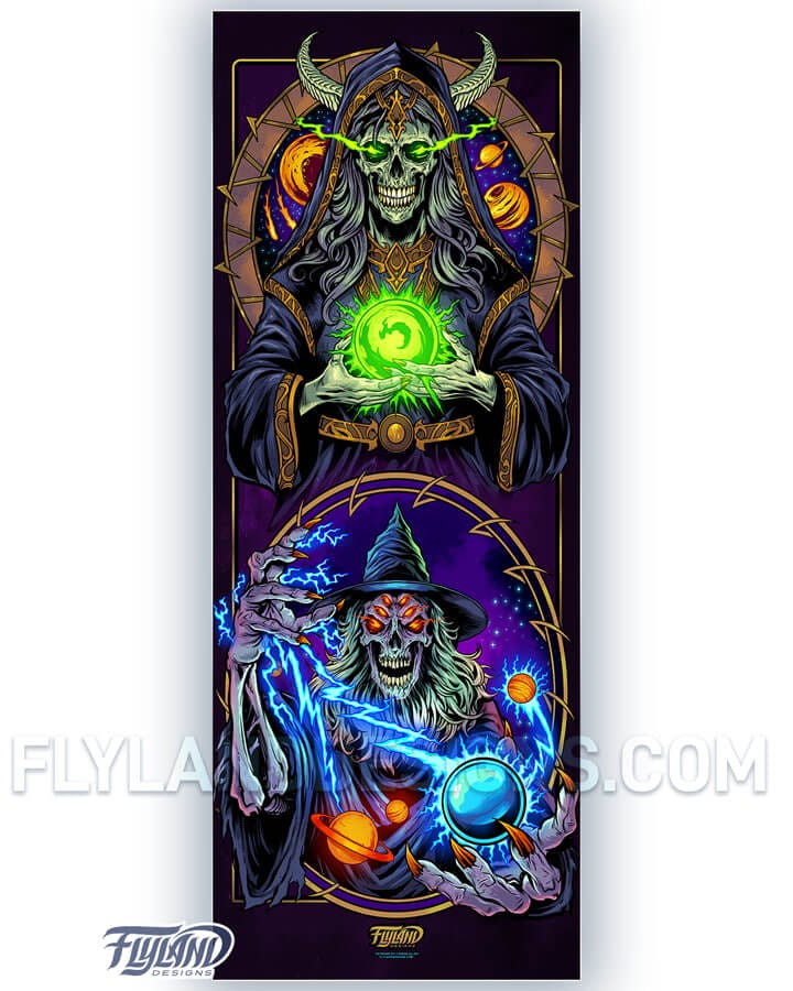 Space Wizard and Sorceress Vertical Banner - Flyland Designs