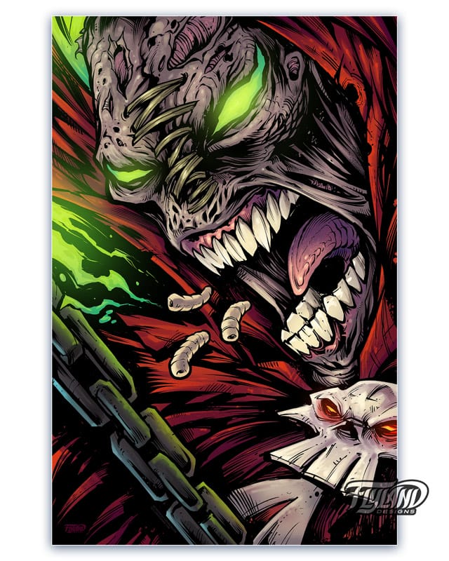 A full color tribute illustration of spawn.