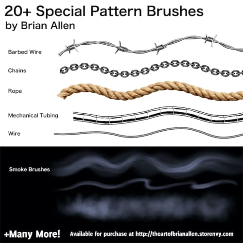 Brush Presets for custom Special Pattern Brushes for Manga Studio 5