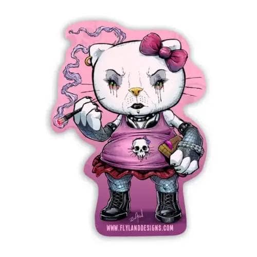 Goth Hello Kitty - Flyland Designs, Freelance Illustration and