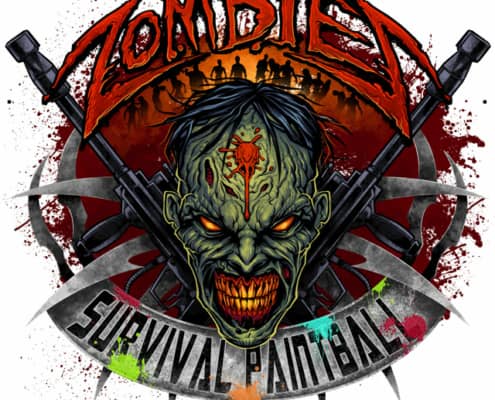 Logo design I created for a paintball course in New York called Zombie Survival Paintball. This is a really cool twist on paintball. The course is actually set up with waves of attacking zombies that you have to shoot down to survive. The client hired m