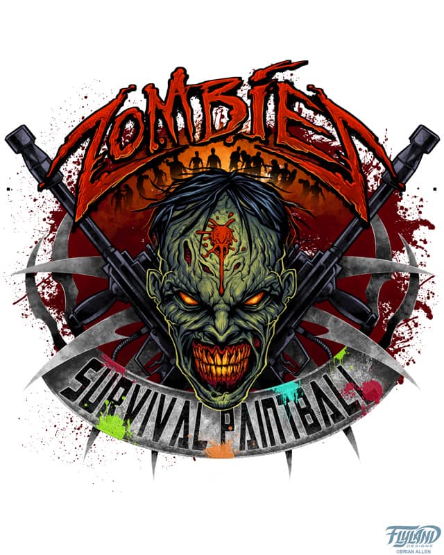 Logo design I created for a paintball course in New York called Zombie Survival Paintball. This is a really cool twist on paintball. The course is actually set up with waves of attacking zombies that you have to shoot down to survive. The client hired m