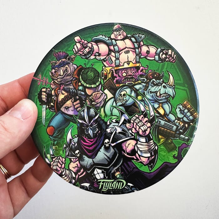 DRJArtworks スカルアート TMNT Villains Coaster / Disc Golf Marker - Flyland Designs