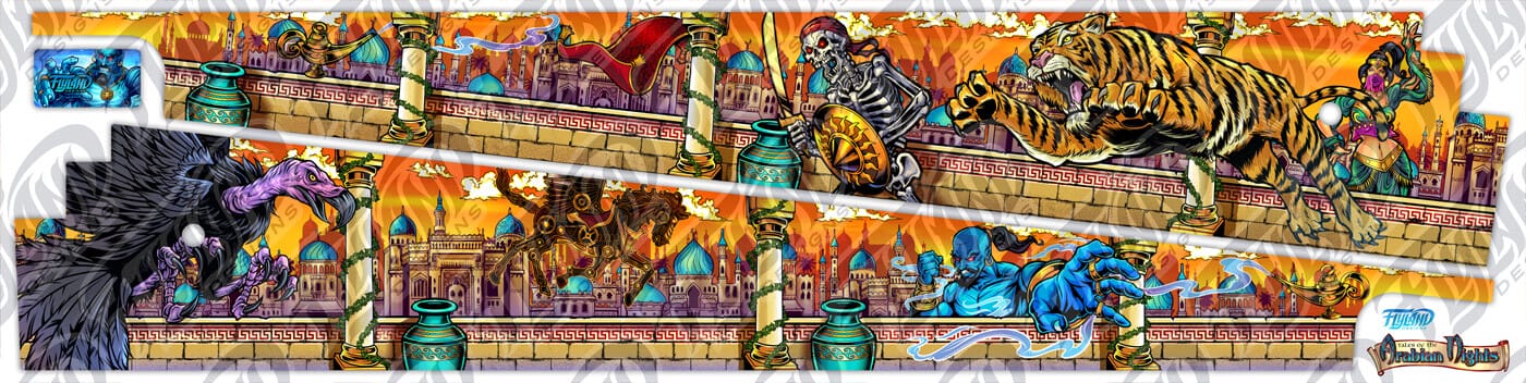 Tales of the Arabian Nights Side Art Blades for Pinball Machines