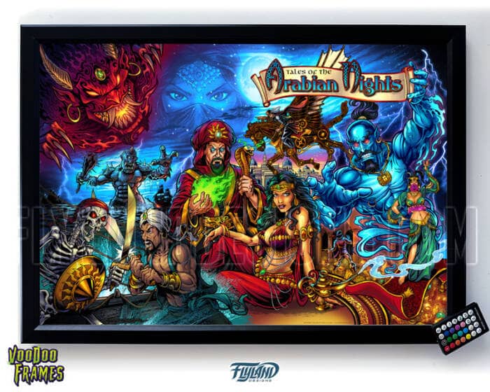 Tales of the Arabian Nights Voodoo LED frame and Translite Bundle with artwork by artist Brian Allen