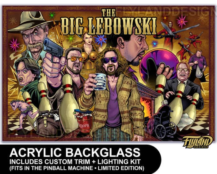 Tribute drawing of the characters from the Big Lebowski drawn in the style of Brian Allen, featuring the Dude, Walter, Donny, Jesus, and more