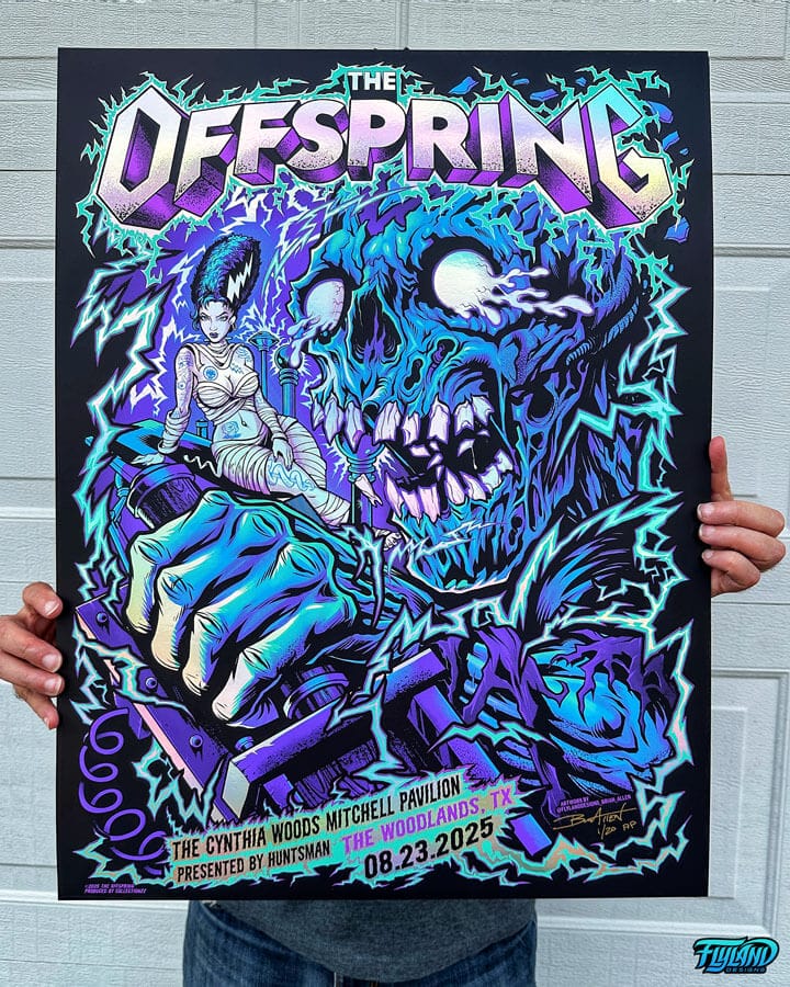 The Offspring The Woodlands TX 2025 FOIL EDITION Gig Poster