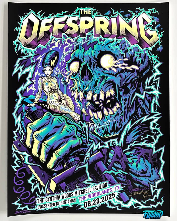 The Offspring The Woodlands TX 2025 STANDARD EDITION Gig Poster
