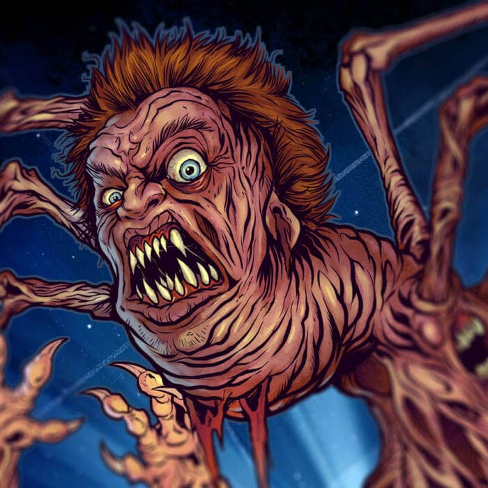 Illustration of various monstrous creatures from John Carpenter's The Thing movie