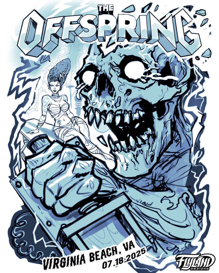 The Offspring The Woodlands TX 2025 STANDARD EDITION Gig Poster