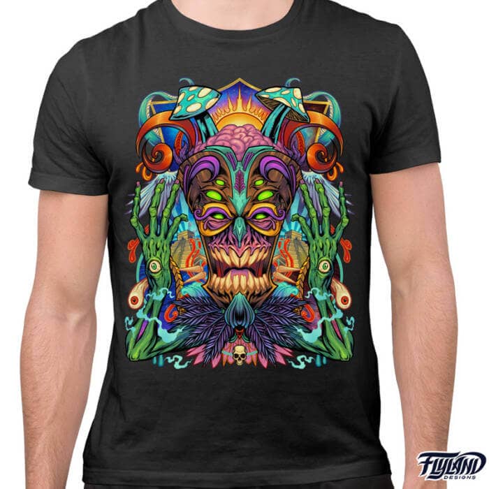 Tiki God T-Shirt Artwork by Brian Allen