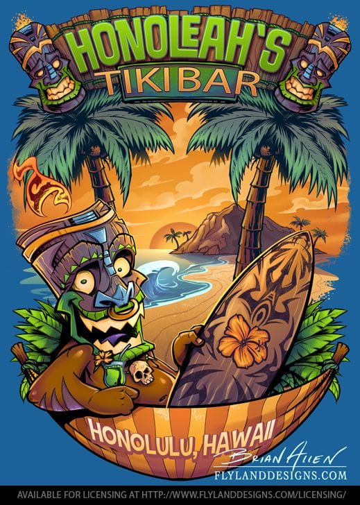 Tiki Man Beach T-shirt