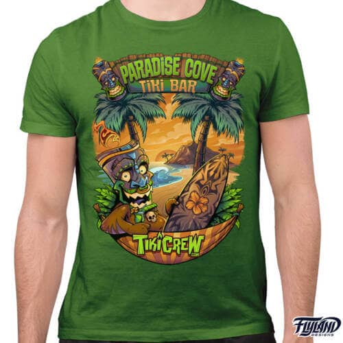 Tiki Man in Hammock T-Shirt Artwork by Brian Allen