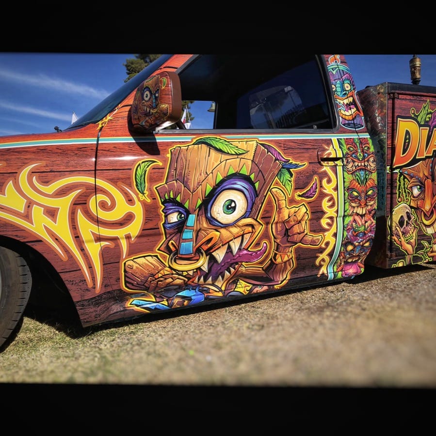 Tiki Truck Wrap