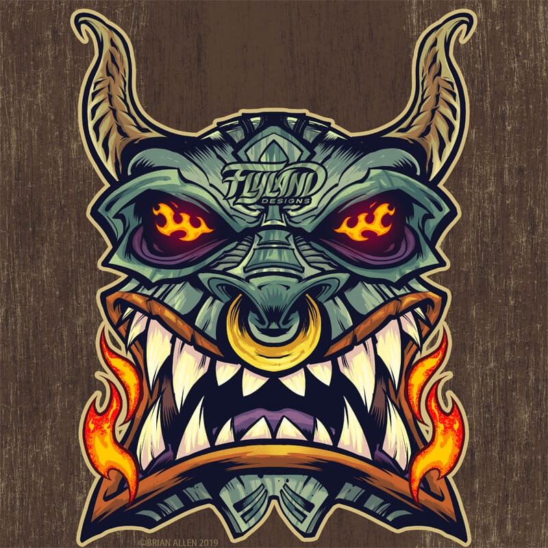 Tiki Totem Earthtones