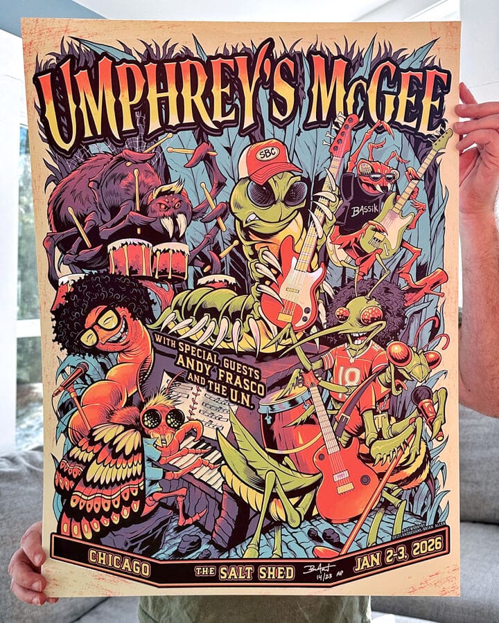 Umphrey's McGee 2026 The Salt Shed Foil Artist Proof - Flyland