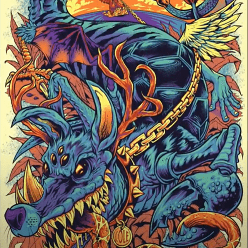 Snippet of the illustration for Umphrey's McGee band poster.