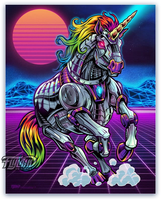 Unicorn Art Print - Flyland Designs, Freelance Illustration and