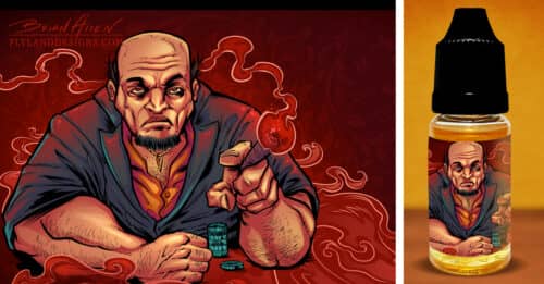 Vaping E-Juice Custom Labels With Mafia Theme