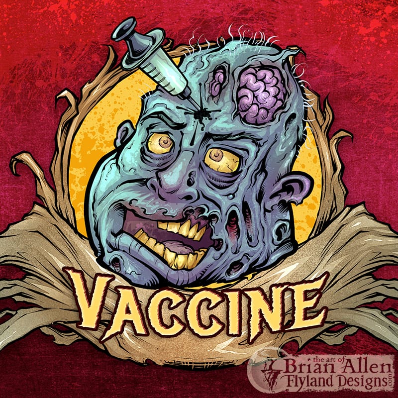 Zombie cartoon characters illustrations for eJuice vaping flavors