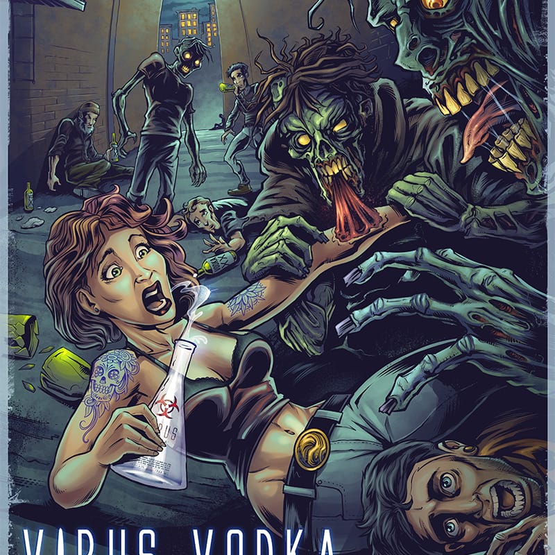 Zombie Apocalypse Vodka Poster - Flyland Designs, Freelance