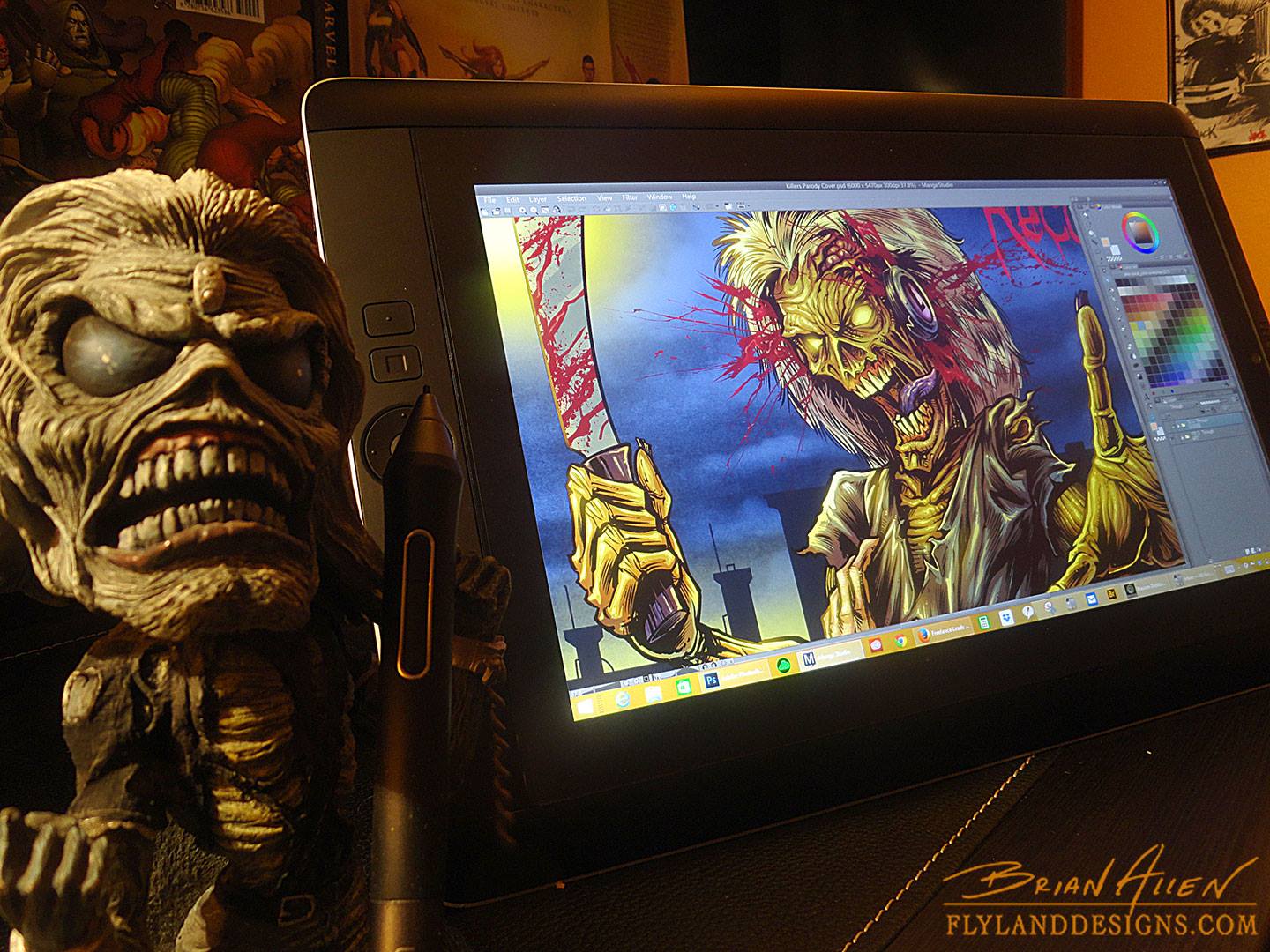 Product shot of Iron Maiden illustration in Wacom Cintiq Companion