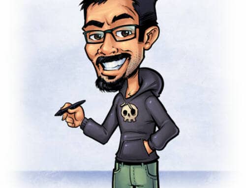 Custom web banner caricatures