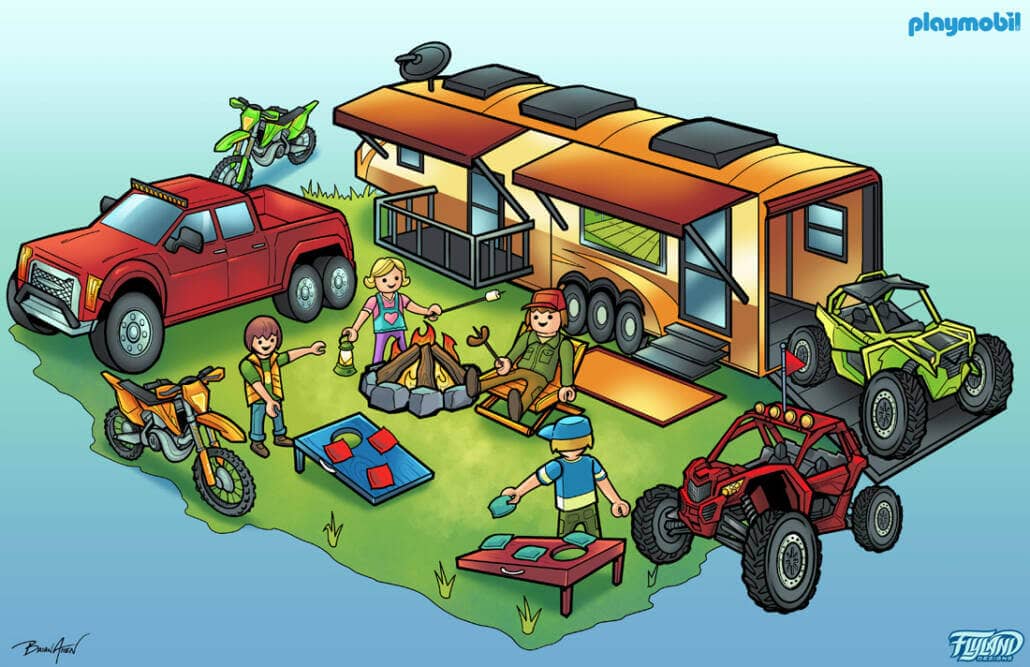 kids toy playmobil illustrations