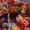 Alternate pinball artwork of Williams Whitewater pinball machine featruing a sasquatch by Brian Allen