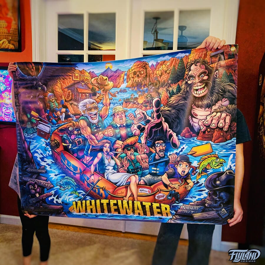 White Water Pinball Vinyl Banner - Flyland Designs, Freelance