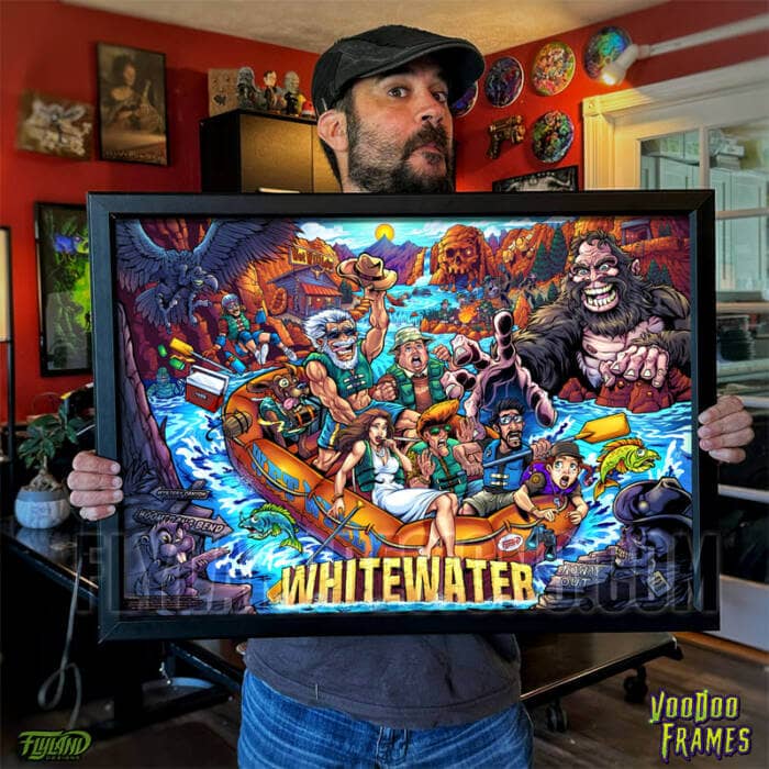 White Water Voodoo LED frame and Translite Bundle with artwork by artist Brian Allen