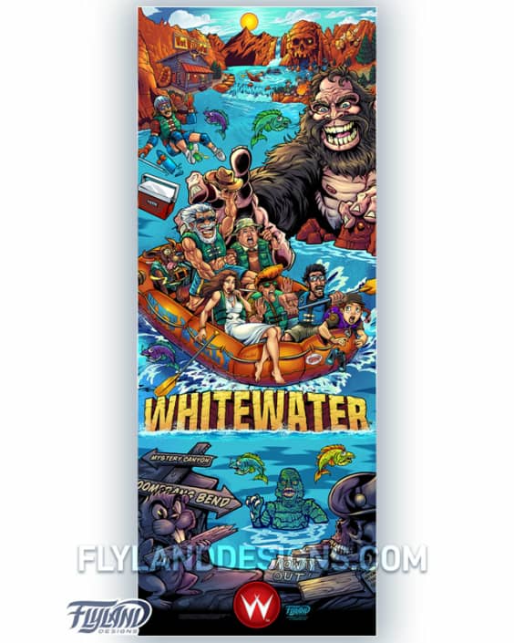 24"x63" Vertical Pinball Banner with artwork by Brian Allen