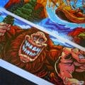 Alternate Side Blade pinball artwork of Williams Whitewater pinball machine featruing a sasquatch by Brian Allen