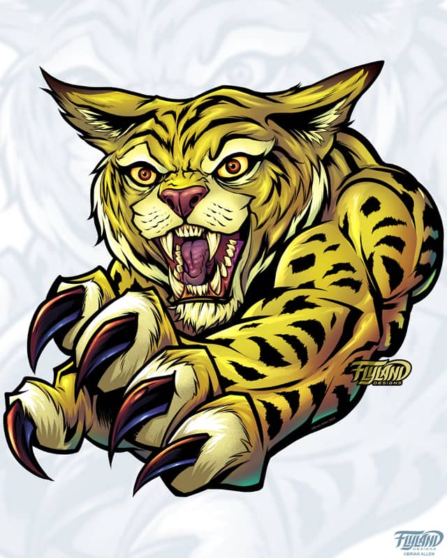 Wildcat Mascot Artwork by freela