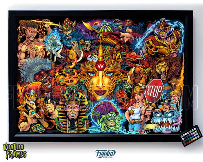 Williams Mashup Vol 2 Voodoo LED frame and Translite Bundle with artwork by artist Brian Allen