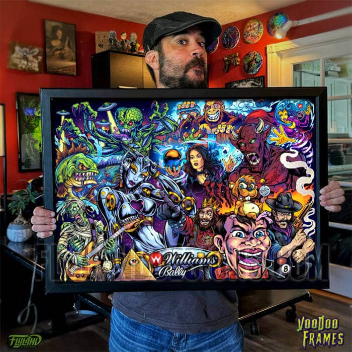 Williams Mashup Voodoo LED frame and Translite Bundle with artwork by artist Brian Allen