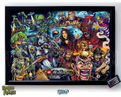 Williams Mashup Voodoo LED frame and Translite Bundle with artwork by artist Brian Allen