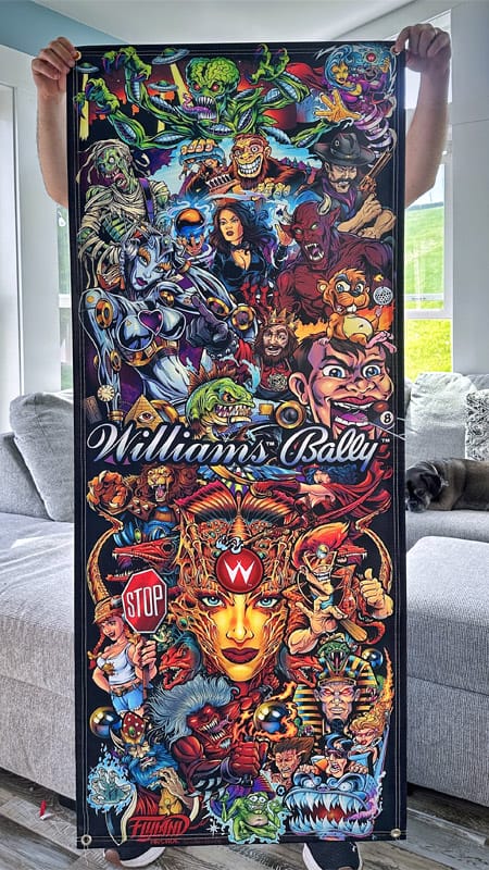 Williams Mash Up Vertical Vinyl Banner - Flyland Designs