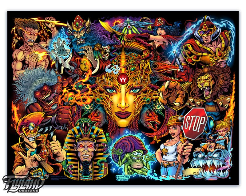 Williams Pinball Mashup Vol. 2 ART PRINT - Flyland Designs