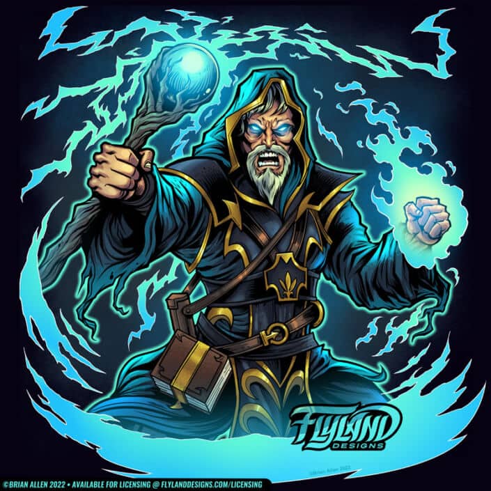 Wizard Warlock Artwork by freela