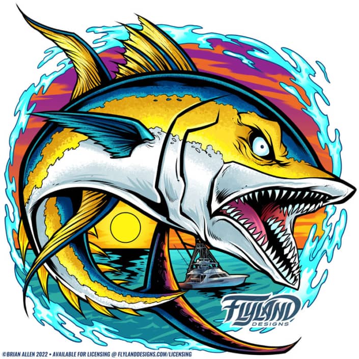 Yellowfin Tuna Artwork by freela