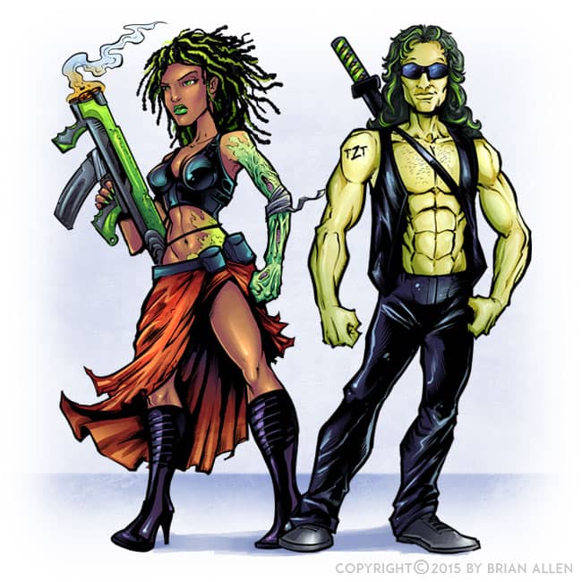 Comic book character designs