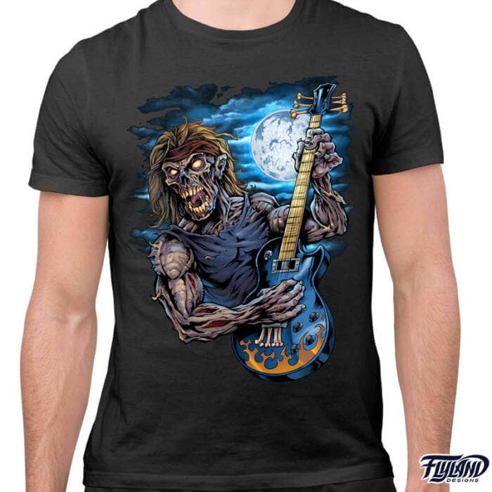 Zombie Guitar T-Shirt Artwork by Brian Allen