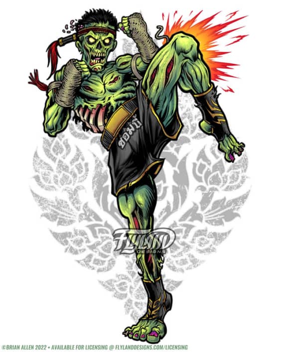 Zombie Muay Thai Character Artwo